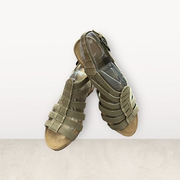 AEROPOSTALE Candlelight Wedge Sandals / SZ: US 8, Bone 3” Wedges.  NWT - Picture 1 of 9